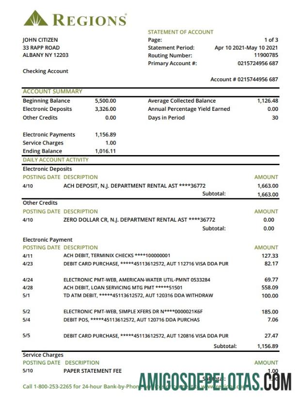 USA Regions Excel Pdf amostra